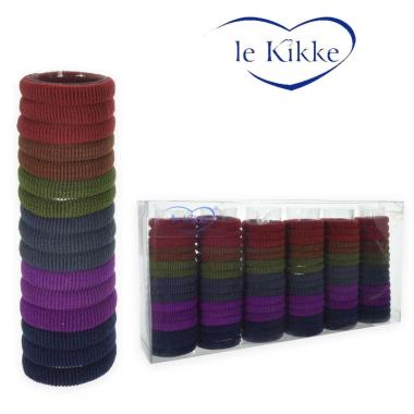Elastico per capelli colroi invernali in tubo da 96 pezzi Le Kikke