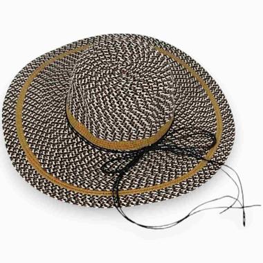 Cappello mare donna a falda larga con fiocco in cordino Verve