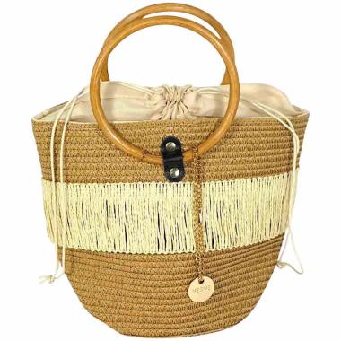 Borsetta mare donna con manici in legno Verve