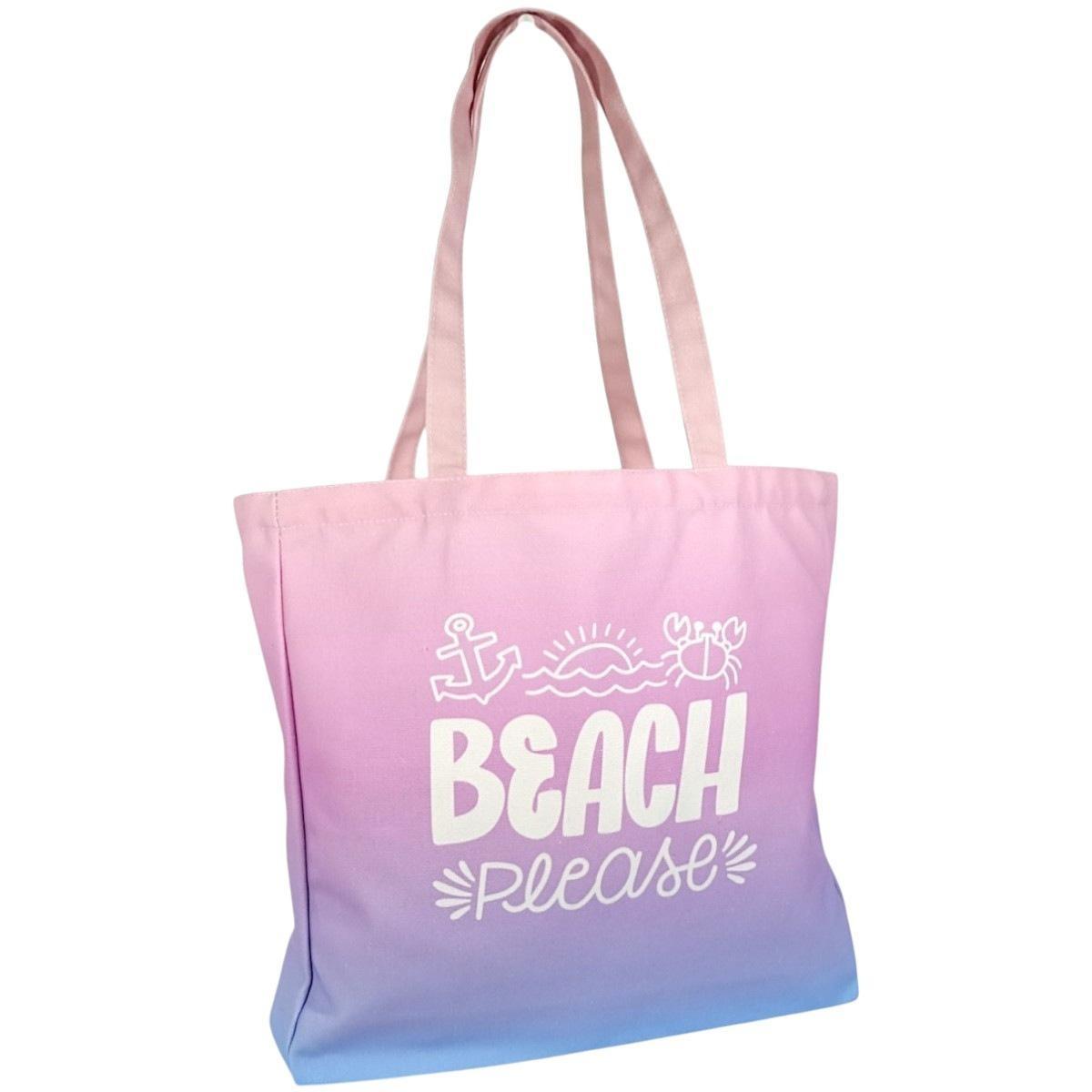 Borsa mare donna con sfumatura aperta sacca shopping Beach please Verve