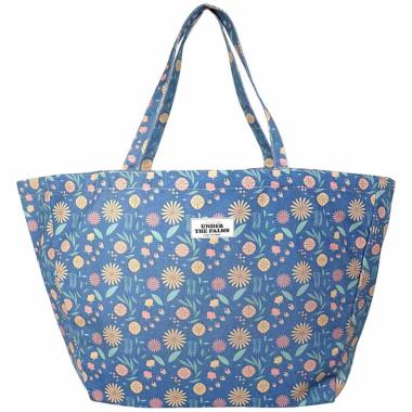 Borsa mare blu aperta donna stampa floreale Verve
