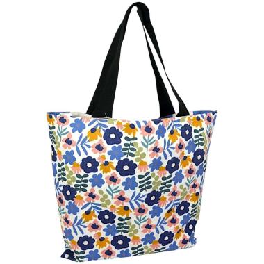 Borsa mare donna aperta double face reversibile stampa fiori Verve