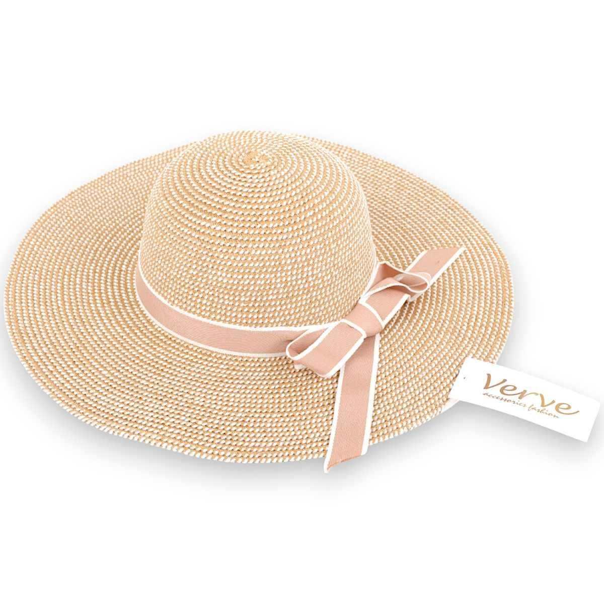 Cappello mare donna a falda larga con fiocco in nastrino Verve