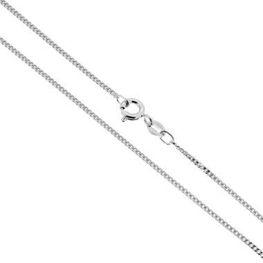 Catena Grumetta Diamantata 040 sezione mm 1.4 lunghezza cm 50 in ARGENTO 925 Galvanica Rodio