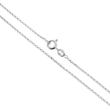 Catena Rolo Diamantata 022 sezione mm 1.5 lunghezza cm 50 in ARGENTO 925 Galvanica Rodio