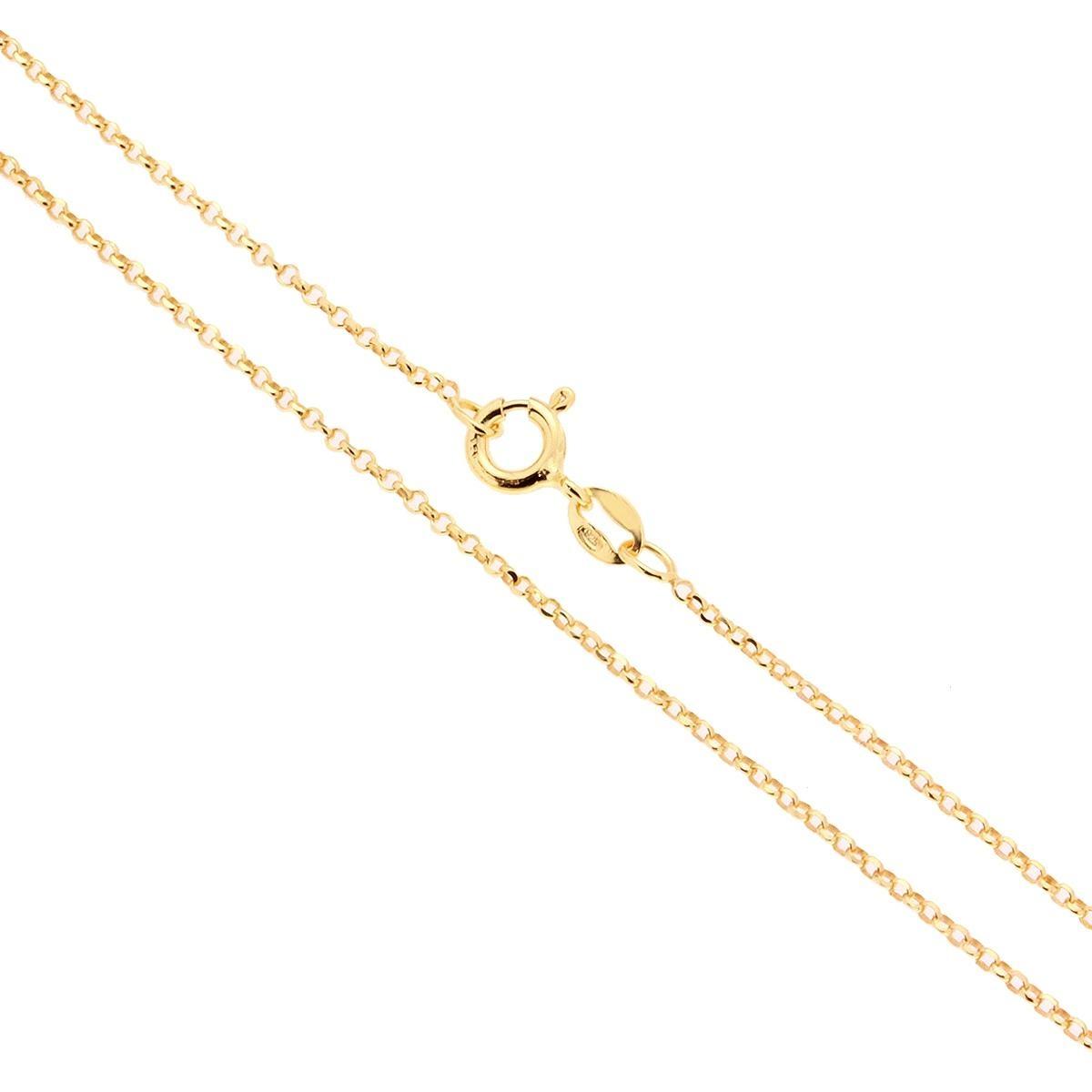 Catena Rolo Diamantata 022 sezione mm 1.5 lunghezza cm 45 in ARGENTO 925 Galvanica Oro