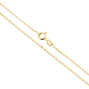 Catena Rolo Diamantata 022 sezione mm 1.5 lunghezza cm 45 in ARGENTO 925 Galvanica Oro