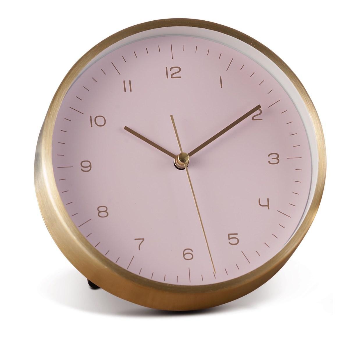 Orologio sveglia in alluminio quadrante colorato d.15 cm