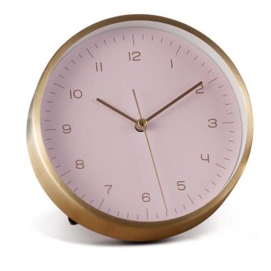 Orologio sveglia in alluminio quadrante colorato d.15 cm