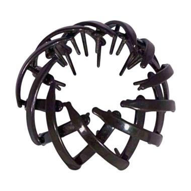 Fermacoda per capelli in plastica a raggio nero Lillà