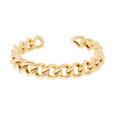 Bracciale rigido Catena Grumetta in ARGENTO 925 Galvanica Oro