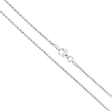 Catena Spiga 035 sezione mm 1,5 lunghezza cm 40 in ARGENTO 925 Galvanica Rodio