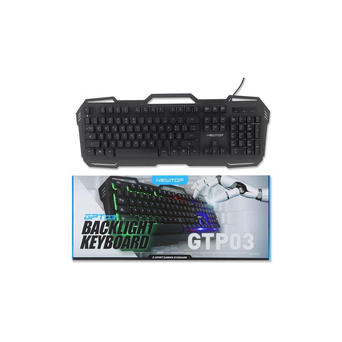 Newtop gtp03 tastiera gaming con led layout italiano