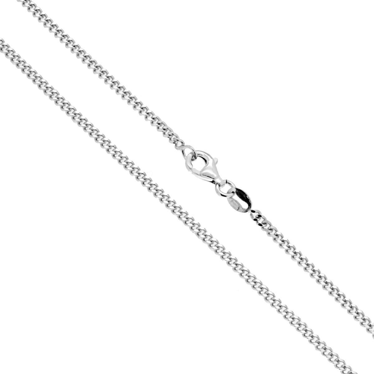 Catena Grumetta Diamantata 060 sezione mm 2.2 lunghezza cm 60 in ARGENTO 925 Galvanica Rodio