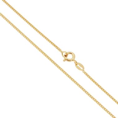 Catena Grumetta Diamantata 040 sezione mm 1.4 lunghezza cm 45 in ARGENTO 925 Galvanica Oro