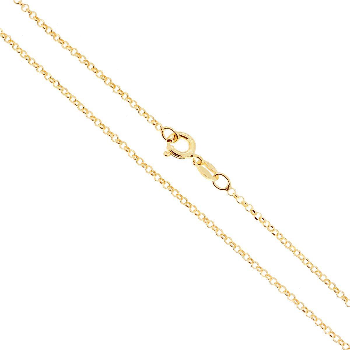 Catena Rolo Diamantata 025 sezione mm 1.7 lunghezza cm 50 in ARGENTO 925 Galvanica Oro