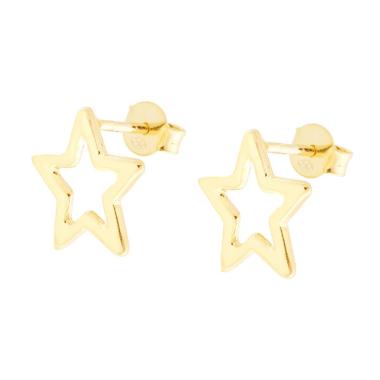 Orecchini Stella in ARGENTO 925 Galvanica Oro