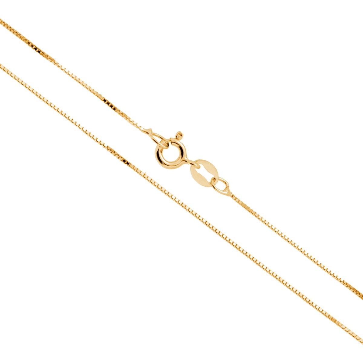 Catena Veneziana Diamantata 012 sezione mm 0.7 lunghezza cm 40 in ARGENTO 925 Galvanica Oro