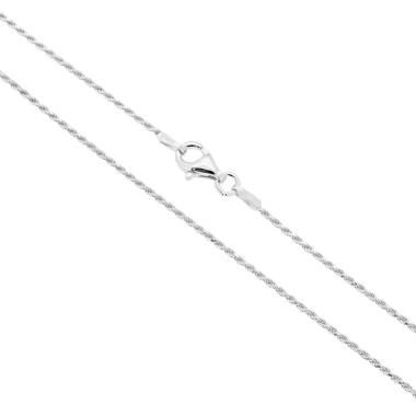 Catena Corda 025 sezione mm 1,25 lunghezza cm 50 in ARGENTO 925