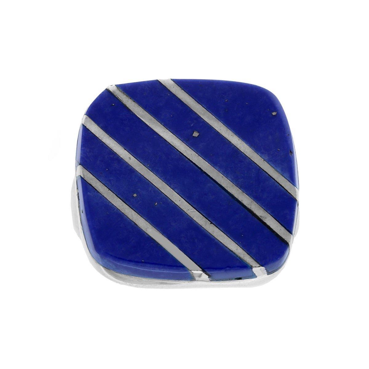 Anello Etnico Thailandese con Pietre Naturali Lapislazzuli in ARGENTO 925