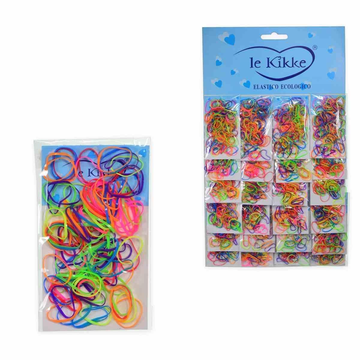 Elastici per capelli in silicone in 24 card da 100 pezzi colori assortiti