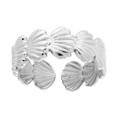 Anello Fascia con Conchiglie in ACCIAIO