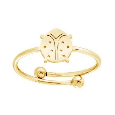 Anello Coccinella in ACCIAIO colore Oro
