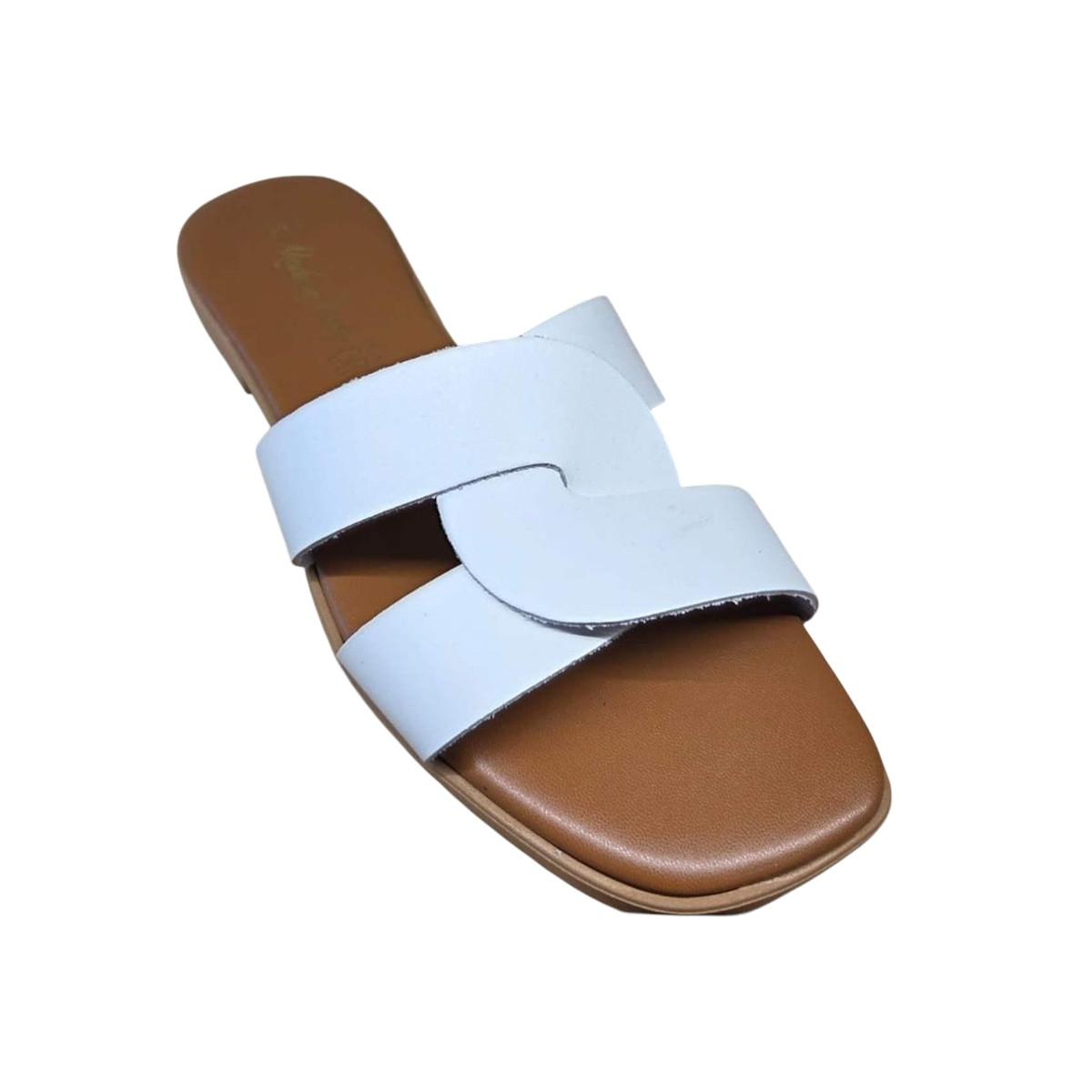 Ciabatte donna in pelle crosta Made in Italy