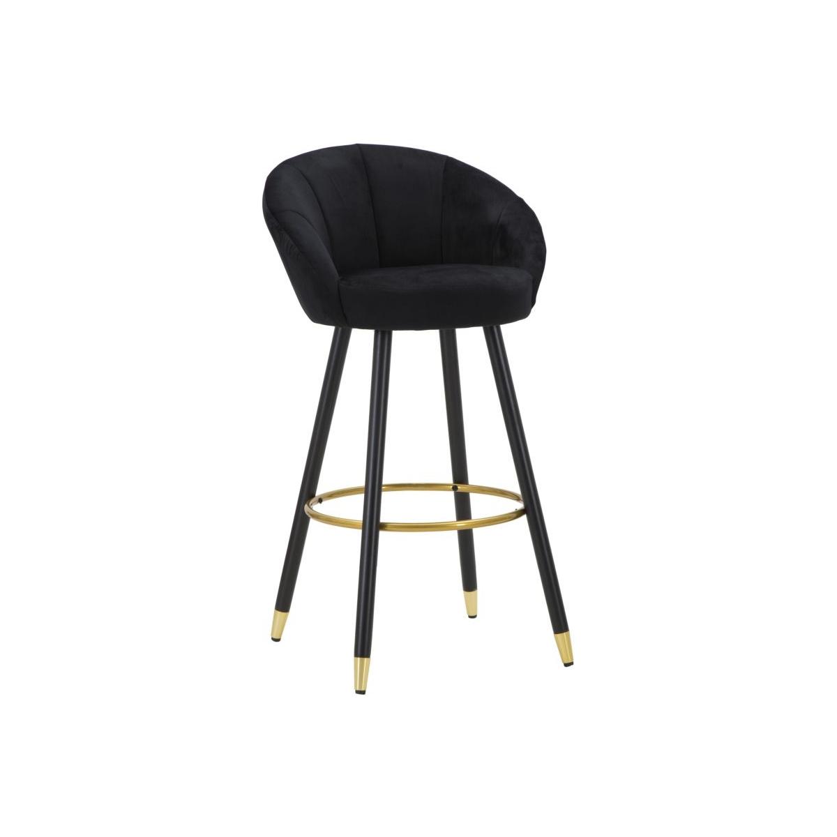 Sgabello bar prague nero cm 55x56x104 (altezza seduta 80cm)
