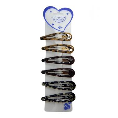 Fermaglio clic clac per capelli 9 cm disegni astratti