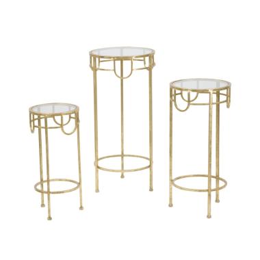 P/telefono gold set 3 pz cm Ø 33x70-28x60-23x50 