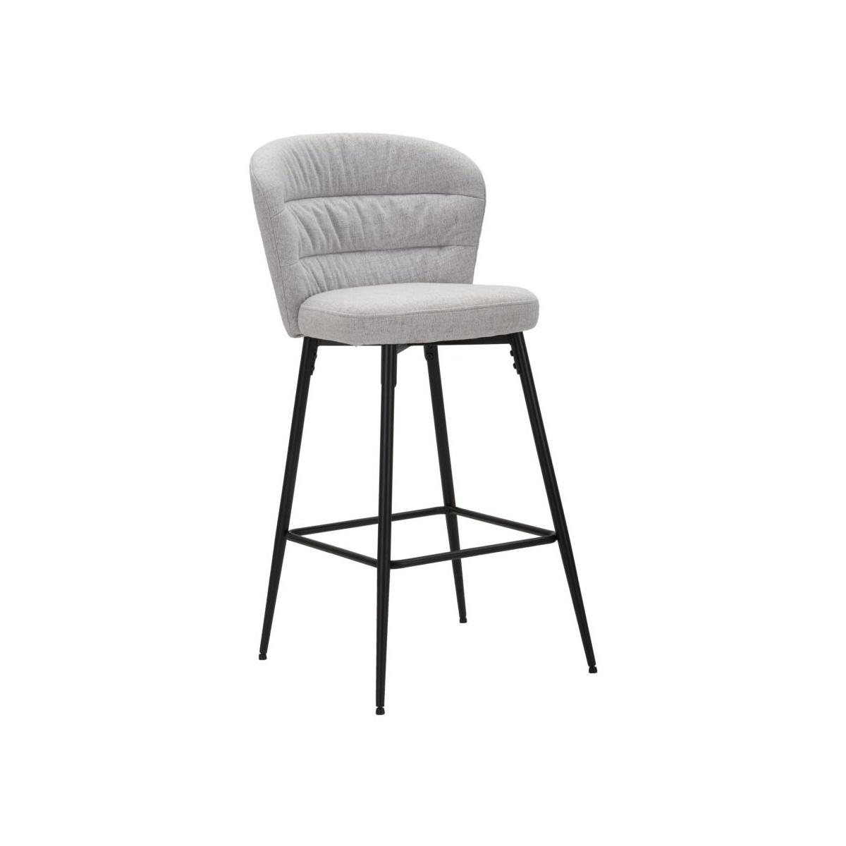 Sgabello bar losanna grigio set 2 pz cm 52x59x108