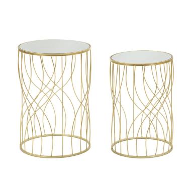 Tavolinetti ligne coppia cm Ø 38x55-33x50