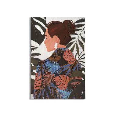 Stampa dipinto lady jungle -b- 80x2,8x120