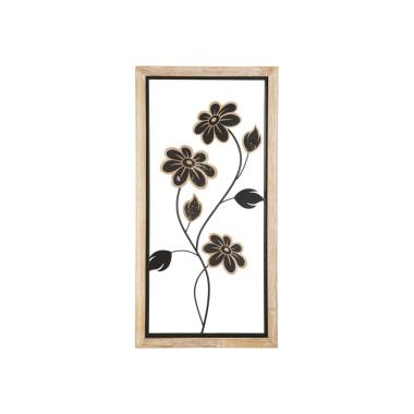 Pannello in ferro e legno girish -a- cm 30x2,5x60