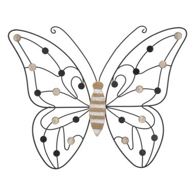 Pannello in ferro e legno butterfly cm 39,5x1,5x33,5 min 2