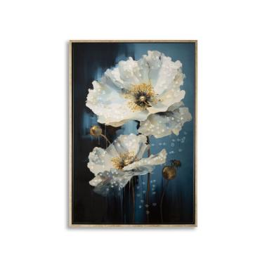 Dipinto su tela laccato bluey c/cornice cm 42x3,5x62