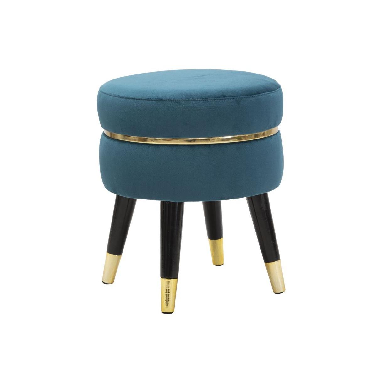 Sgabello paris ottanio/gold cm Ø 35x40,5