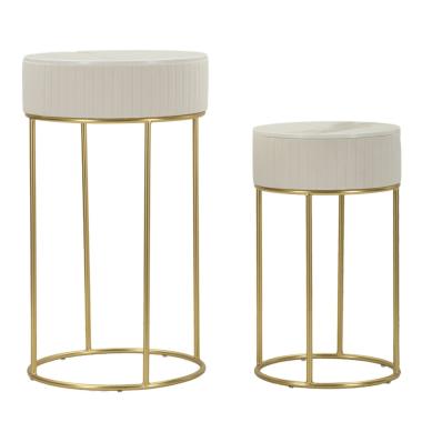 Tavolinetti alti wedding rotondi set 2 pz cm Ø 50x90-40x70