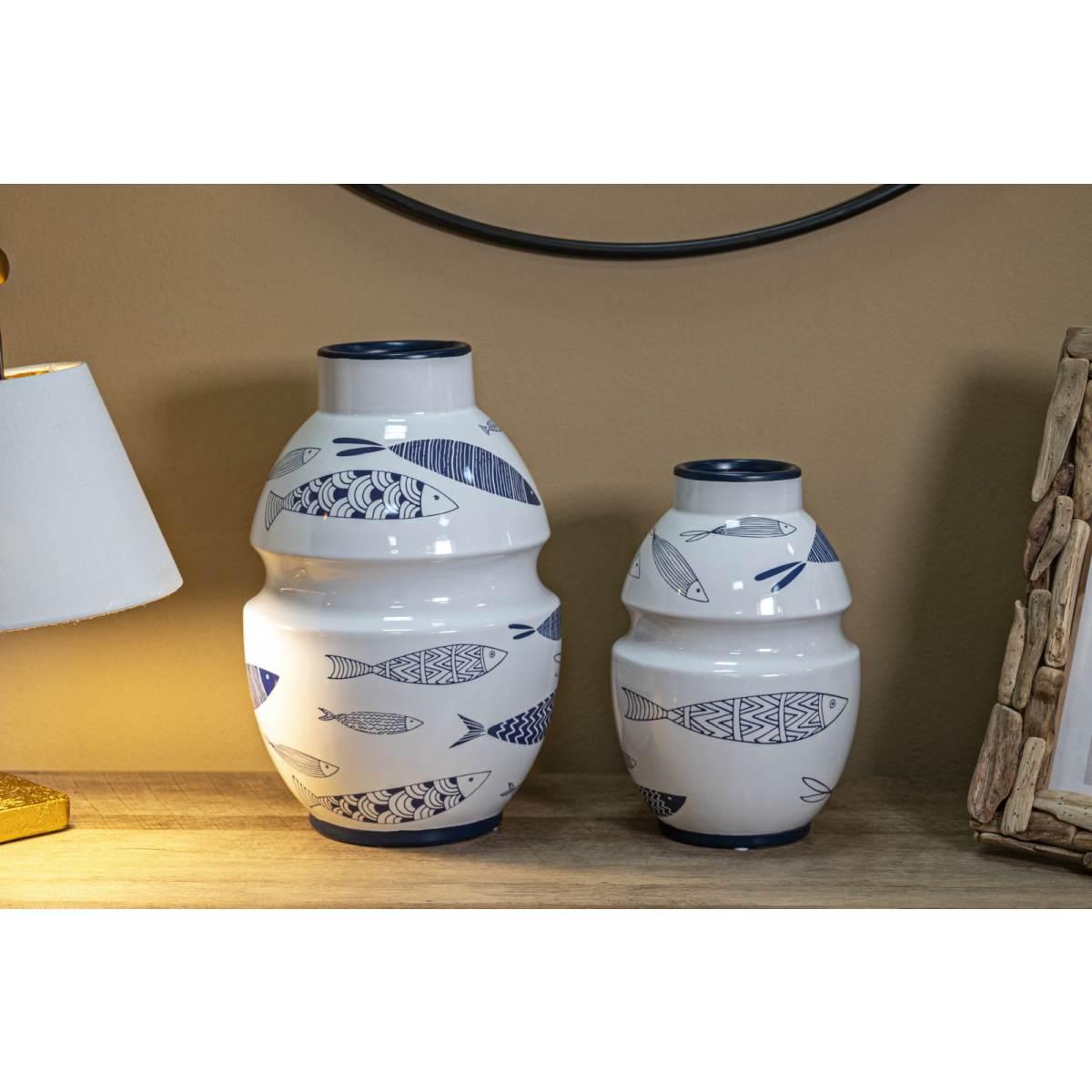 Vaso ceramica fish cm Ø 21x31