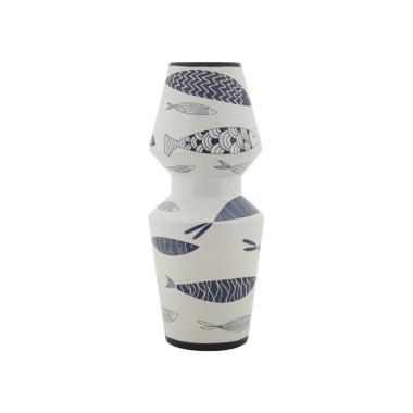 Vaso ceramica fish double cm Ø 14x34
