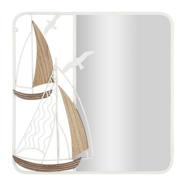 Specchio da muro adriatic cm 60x4,4x60 (misura specchio cm 35,5x58)
