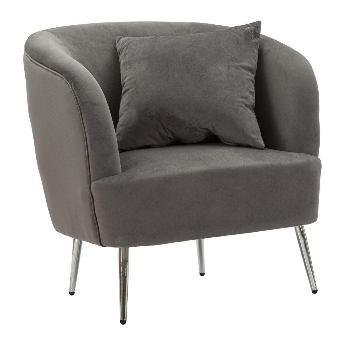 Poltrona silvery c/cuscino cm 73x66x78