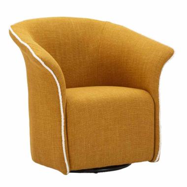 Poltrona girevole siena senape cm 83,5x66x80 (seduta altezza cm 42)