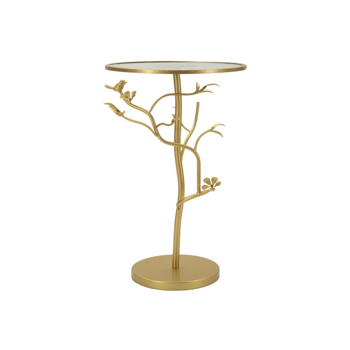 Tavolinetto birds glass cm Ø 38x60