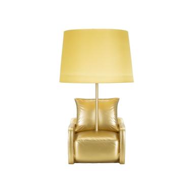 Lampada da comodino midcentury gialla cm Ø 26x46