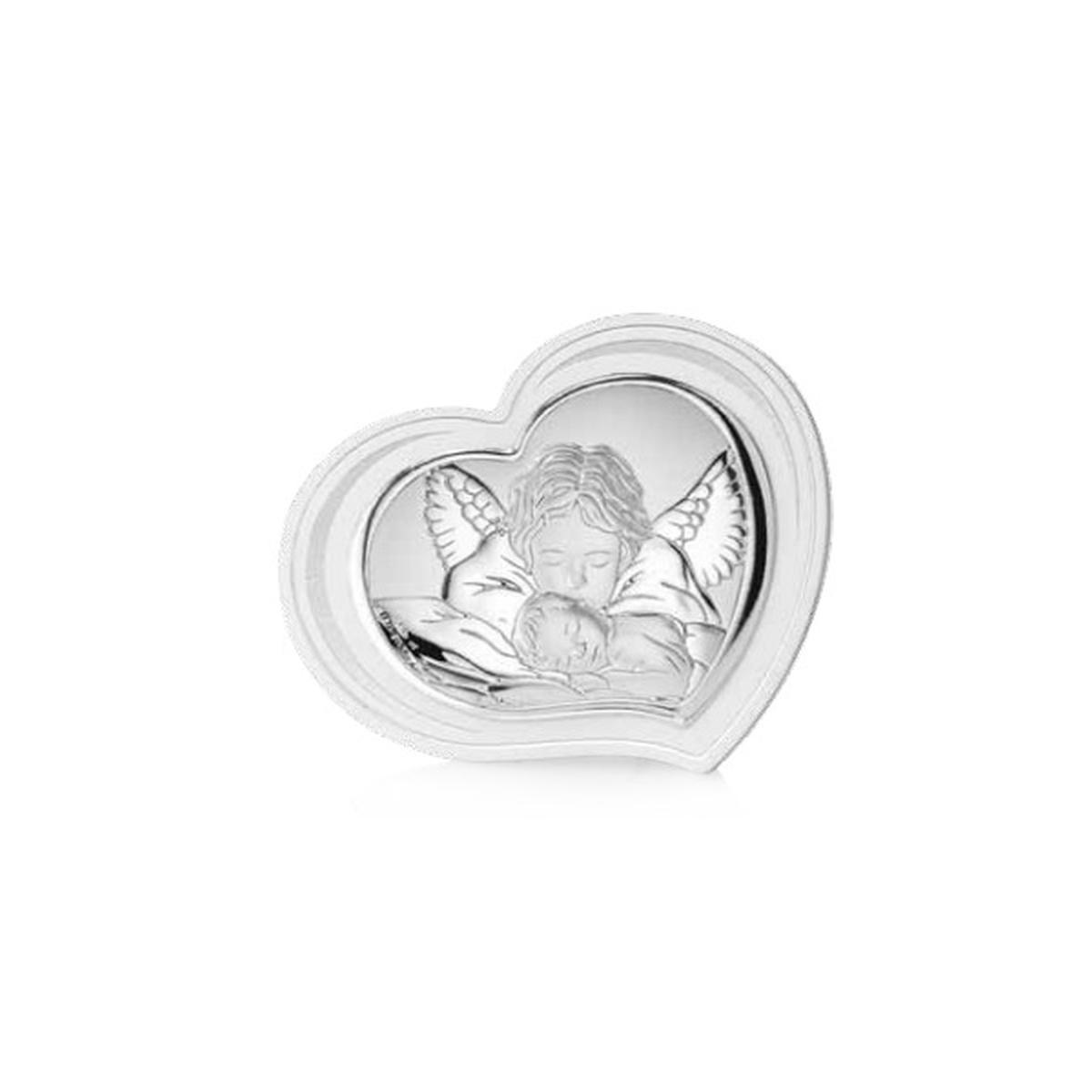 Angelo custode 8,5 x 11 cm sagomata cuore Valenti