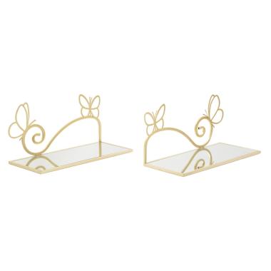 Comodino mensola butterfly coppia cm 41,5x18x21