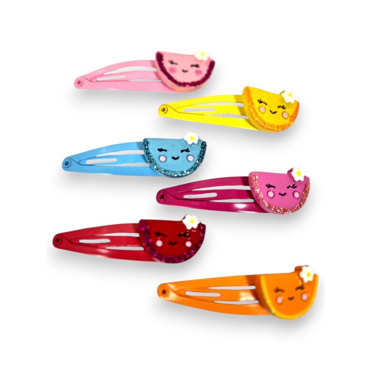 Fermaglio clic clac per capelli 4 cm anguria