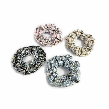 Elastico per capelli scrunchies Tweedy donna in lana Le Kikke
